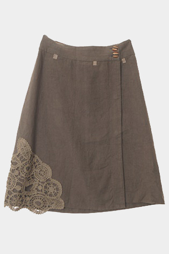 Vent F&#039;ee - linen 100% blend Skirts[WOMAN 27]