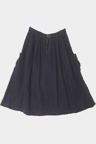 he Jean - linen blend Skirts[WOMAN 26~32]