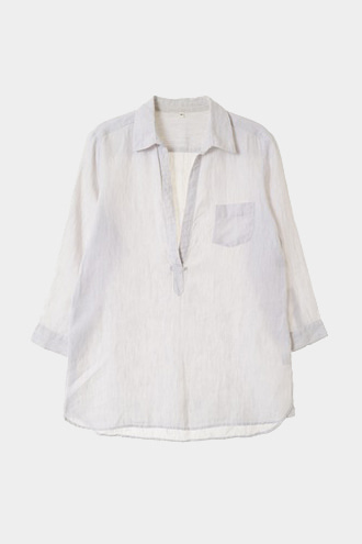 MUJI 셔츠 - linen 100% blend[WOMAN 55]