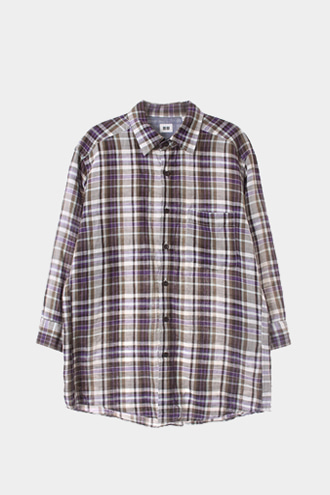 UNIQLO 7부 셔츠 - linen blend[MAN M]