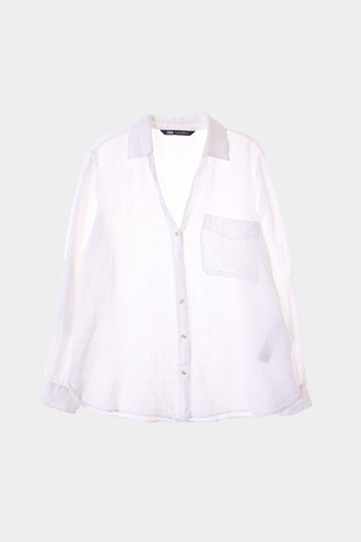 ZARA 셔츠 - linen 100% blend[WOMAN 77]