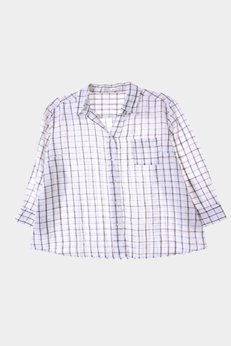 Oscope 7부 셔츠 - linen 100% blend[WOMAN 55]