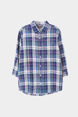Blue Standard 7부 셔츠 - linen 100% blend[MAN M]