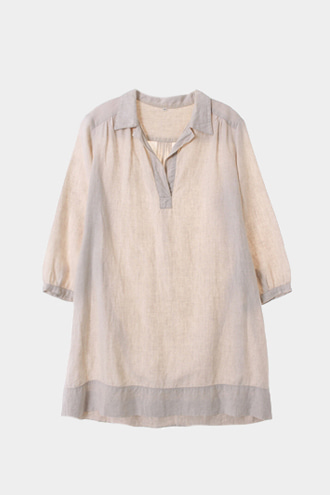 MUJI DRESS - linen 100% blend[WOMAN 77]