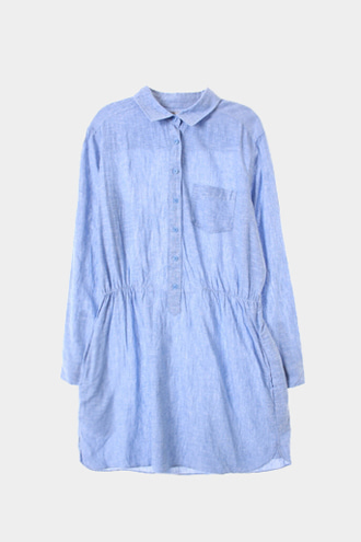 UNIQLO DRESS - linen blend[WOMAN 77~88]