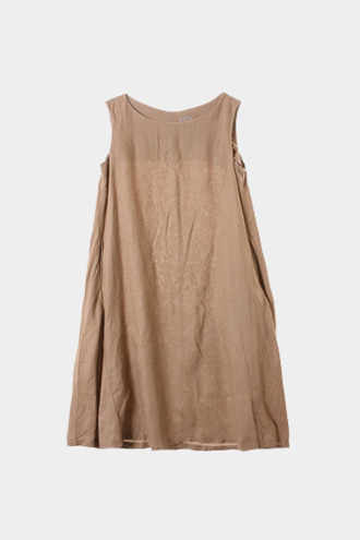 MUJI DRESS - linen 100% blend[WOMAN 77]