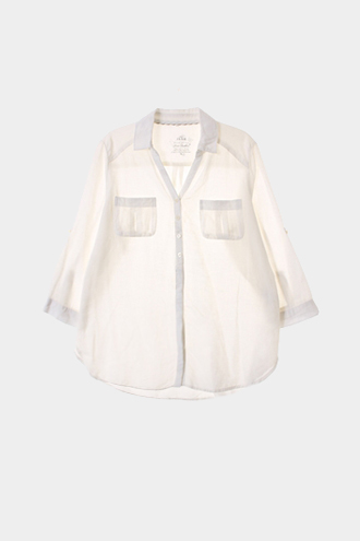 ikka 7부 셔츠 - linen blend[WOMAN 88]
