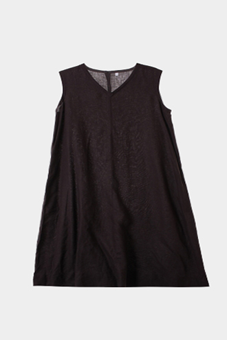 MUJI DRESS - linen 100% blend[WOMAN 55]