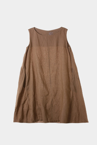MUJI DRESS - linen 100% blend[WOMAN 44]