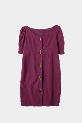 Lily Brown DRESS - linen blend[WOMAN 55]