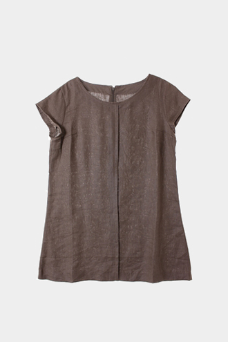 scroll DRESS - linen 100% blend[WOMAN 55]