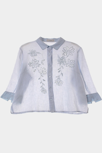 Lantana 7부 셔츠 - linen 100% blend[WOMAN 55]