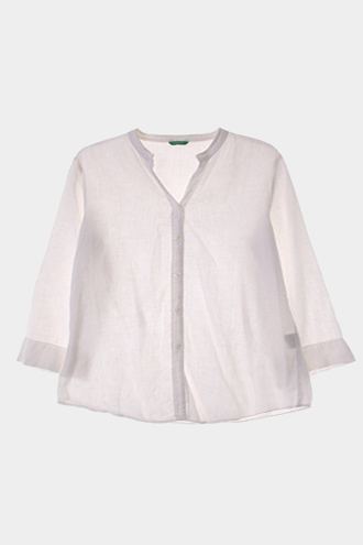 BENETTON 7부 셔츠 - linen blend[WOMAN 66~77]