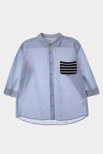 ikka 7부 셔츠 - linen blend[MAN L]